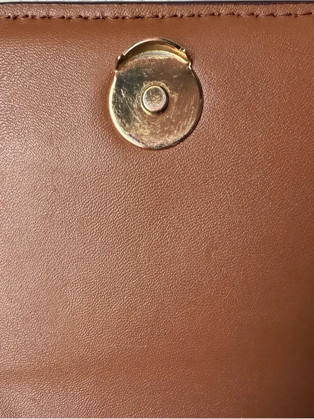 Michael Kors Brown Logo Crossbody with Gold Chain